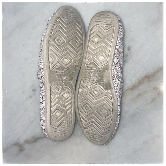 TOMS Ash Canvas Women’s Classic Natural Glitter Size 6.5 - Picture 5 of 5